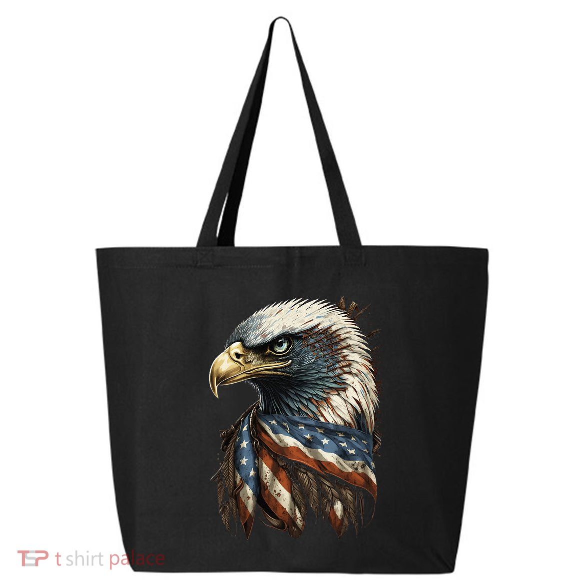 Patriotic Bald Eagle 4th Of JulyMen USA American Flag 25L Jumbo Tote