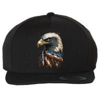 Patriotic Bald Eagle 4th Of JulyMen USA American Flag Wool Snapback Cap