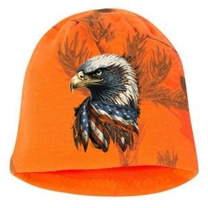 Patriotic Bald Eagle 4th Of JulyMen USA American Flag Kati - Camo Knit Beanie