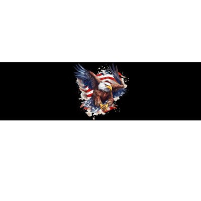 Patriotic Bald Eagle 4th Of July Men USA American Flag Bumper Sticker