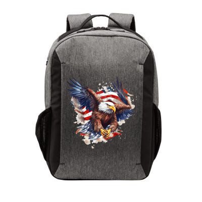 Patriotic Bald Eagle 4th Of July Men USA American Flag Vector Backpack