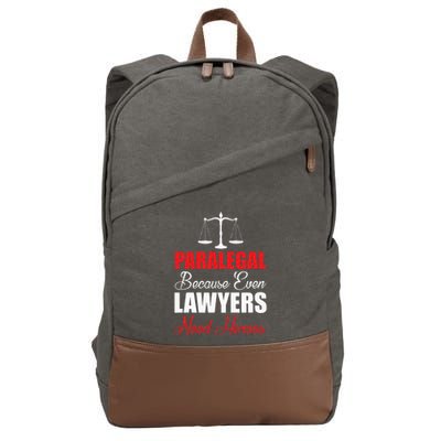 Paralegal Because Even Lawyers Need Heroes Cotton Canvas Backpack
