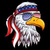 Patriotic Bald Eagle Mullet USA American Flag 4th Of July City Backpack