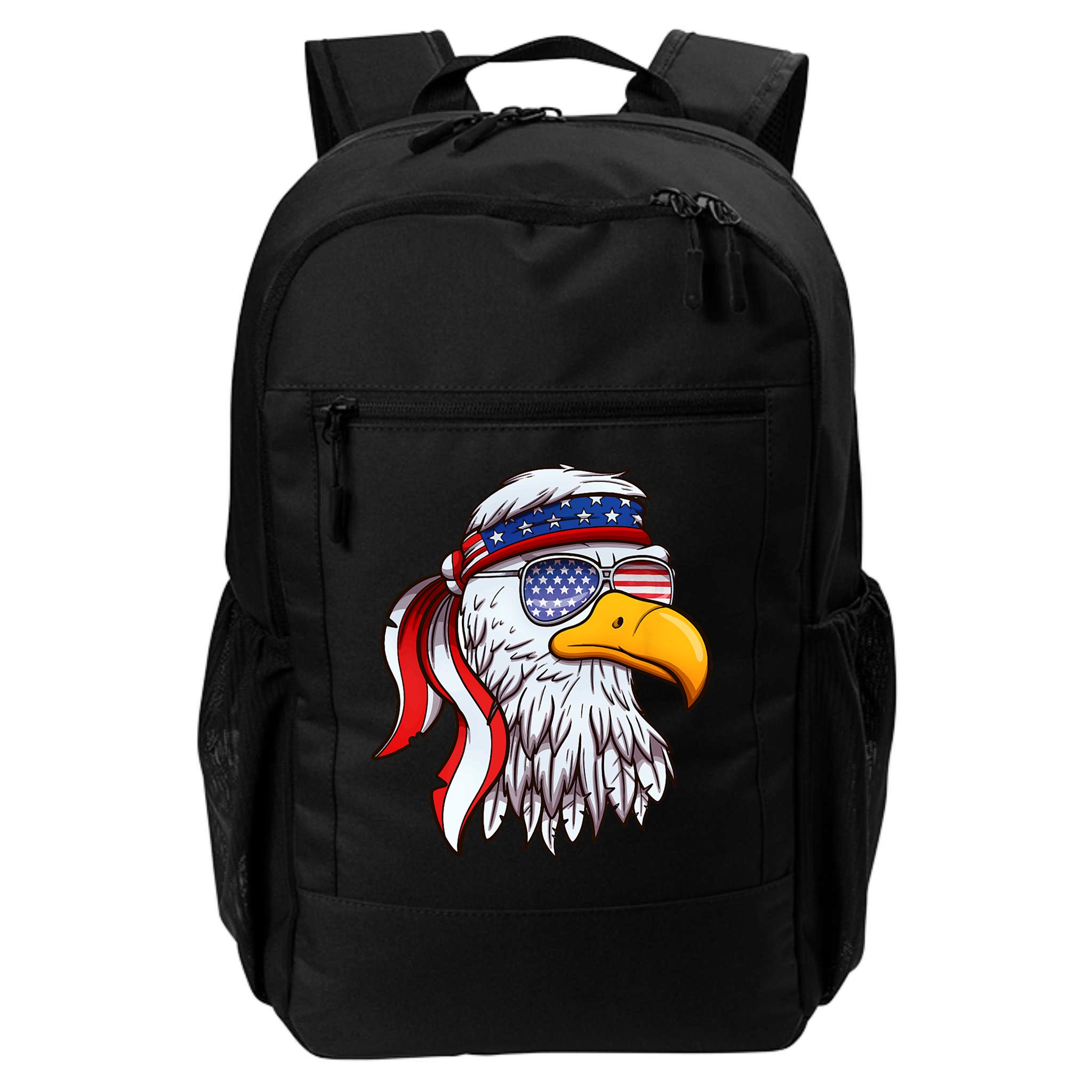 Patriotic Bald Eagle Mullet USA American Flag 4th Of July Backpack