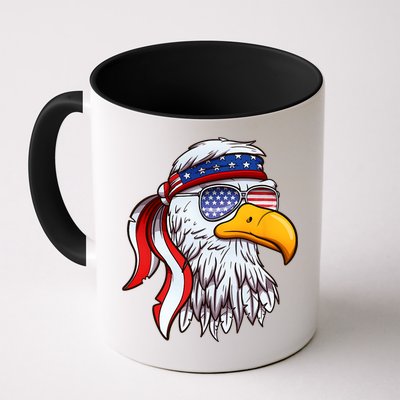 Patriotic Bald Eagle Mullet USA American Flag 4th Of July Mug