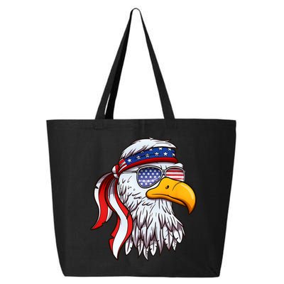 Patriotic Bald Eagle Mullet USA American Flag 4th Of July 25L Jumbo Tote