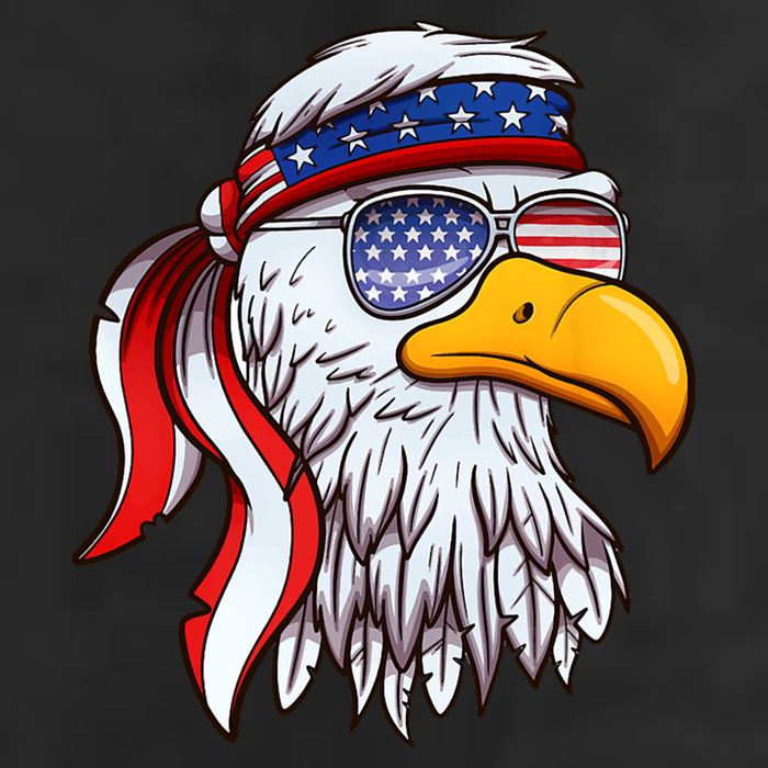 Patriotic Bald Eagle Mullet USA American Flag 4th Of July Golf Towel