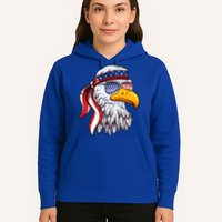 Patriotic Bald Eagle Mullet USA American Flag 4th Of July Hoodie