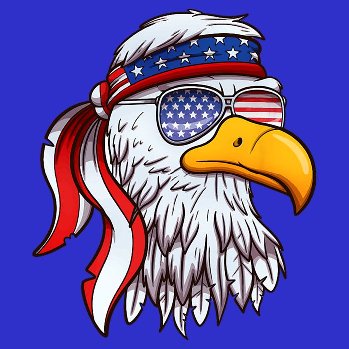 Patriotic Bald Eagle Mullet USA American Flag 4th Of July Apron