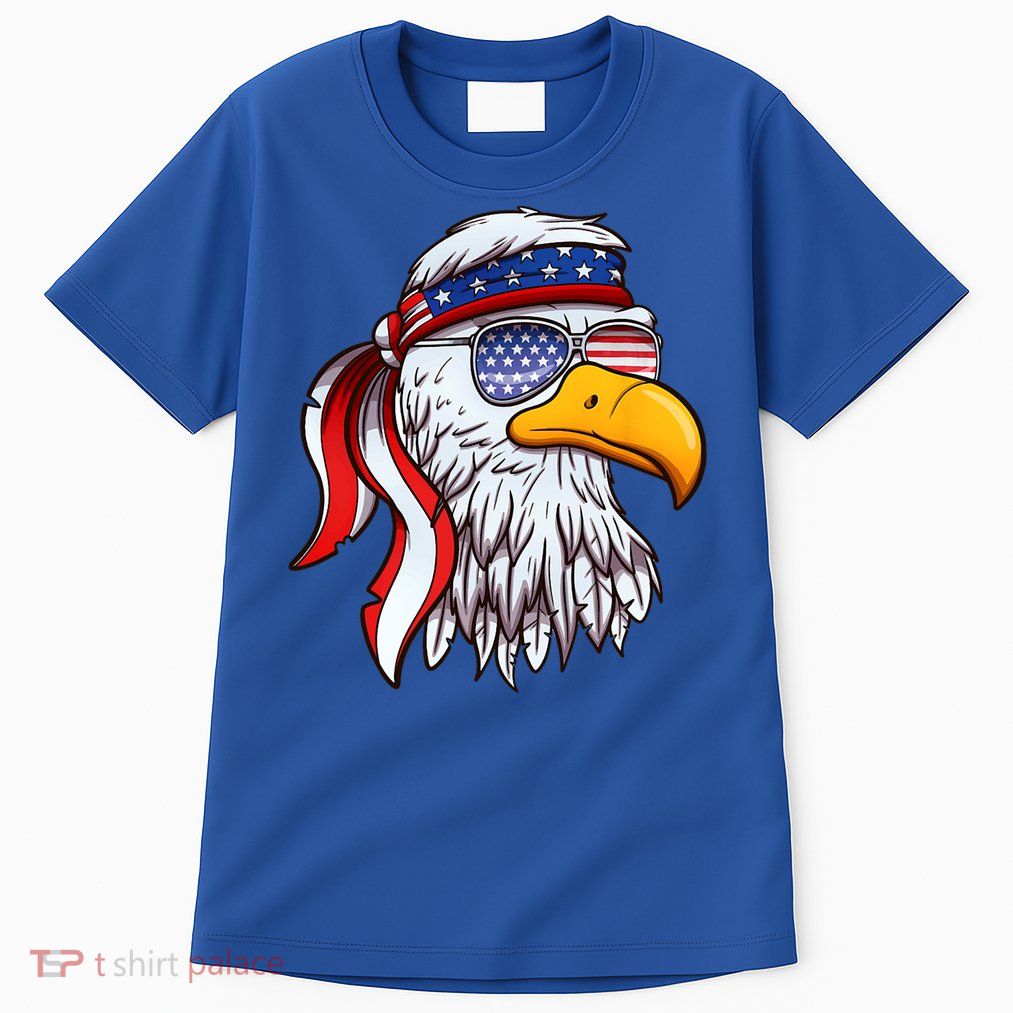 Patriotic Bald Eagle Mullet USA American Flag 4th Of July Tall T-Shirt