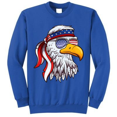 Patriotic Bald Eagle Mullet USA American Flag 4th Of July Tall Sweatshirt