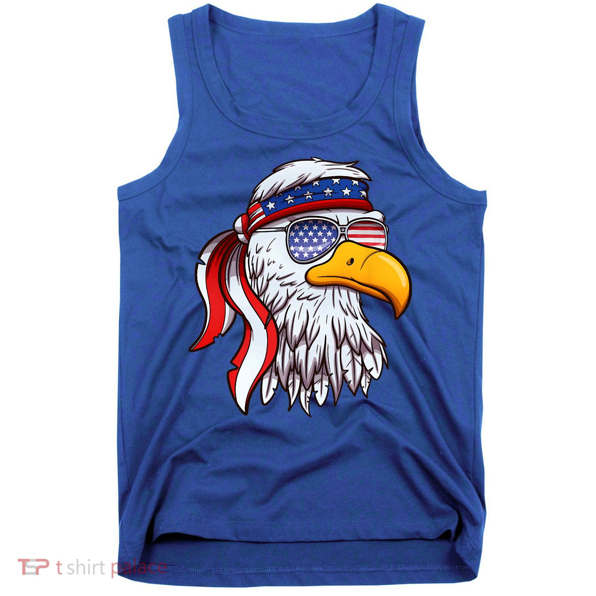 Patriotic Bald Eagle Mullet USA American Flag 4th Of July Tank Top