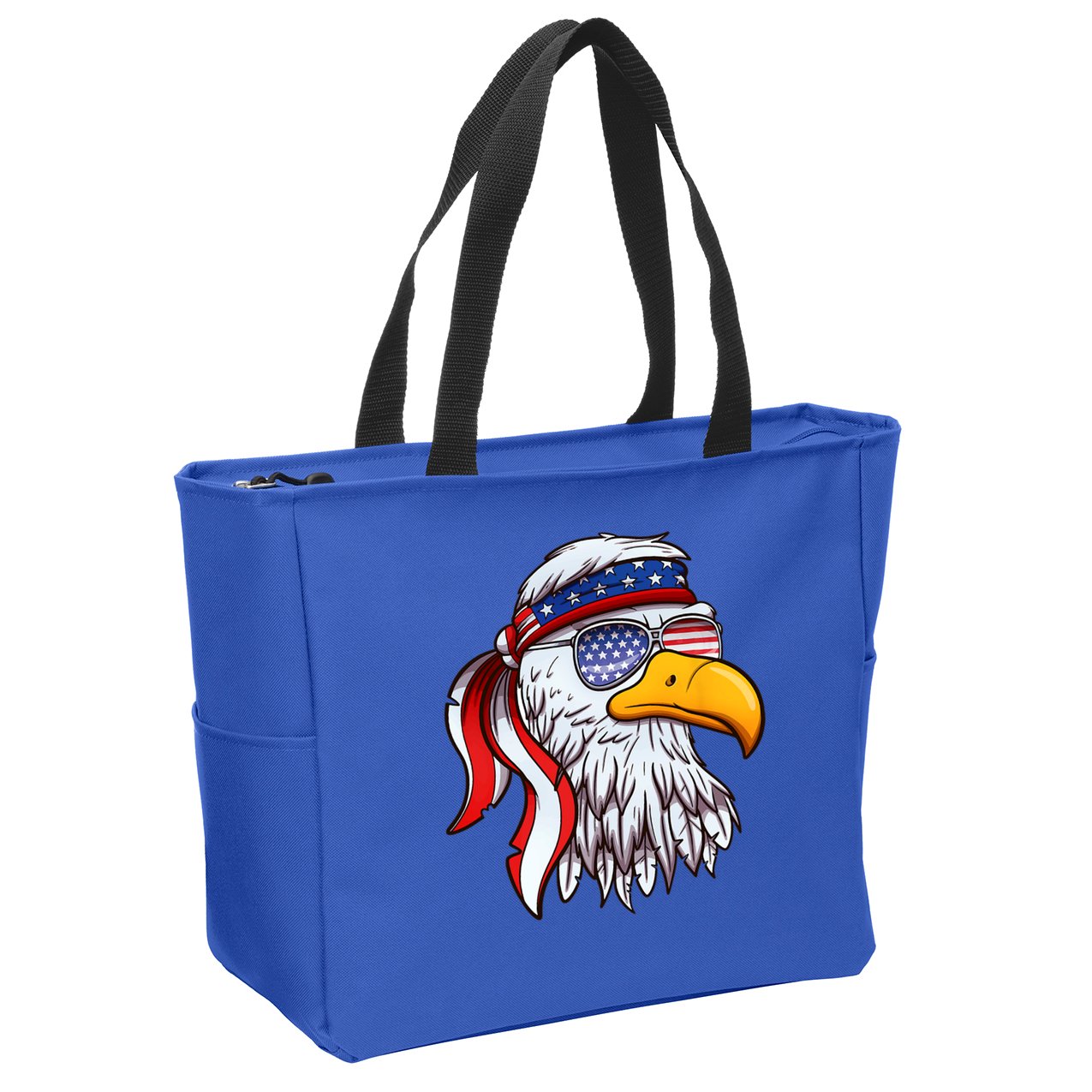 Patriotic Bald Eagle Mullet USA American Flag 4th Of July Zip Tote Bag