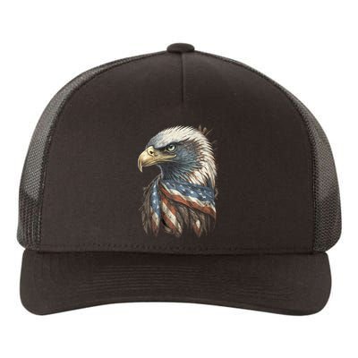 Patriotic Bald Eagle 4th Of July Usa American Flag Yupoong Adult 5-Panel Trucker Hat