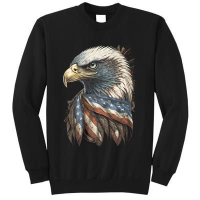 Patriotic Bald Eagle 4th Of July Usa American Flag Sweatshirt