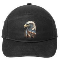 Patriotic Bald Eagle 4th Of July Usa American Flag 7-Panel Snapback Hat