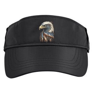 Patriotic Bald Eagle 4th Of July Usa American Flag Adult Drive Performance Visor