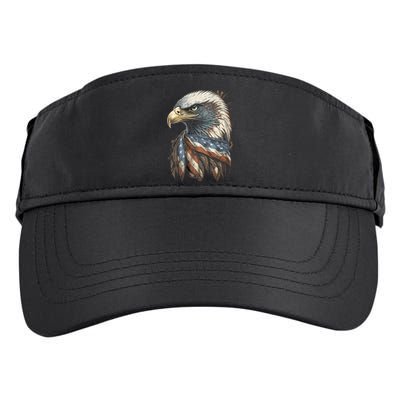 Patriotic Bald Eagle 4th Of July Usa American Flag Adult Drive Performance Visor