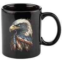 Patriotic Bald Eagle 4th Of July Usa American Flag 11oz C Handle Ceramic Mug