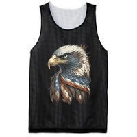 Patriotic Bald Eagle 4th Of July Usa American Flag Mesh Reversible Basketball Jersey Tank