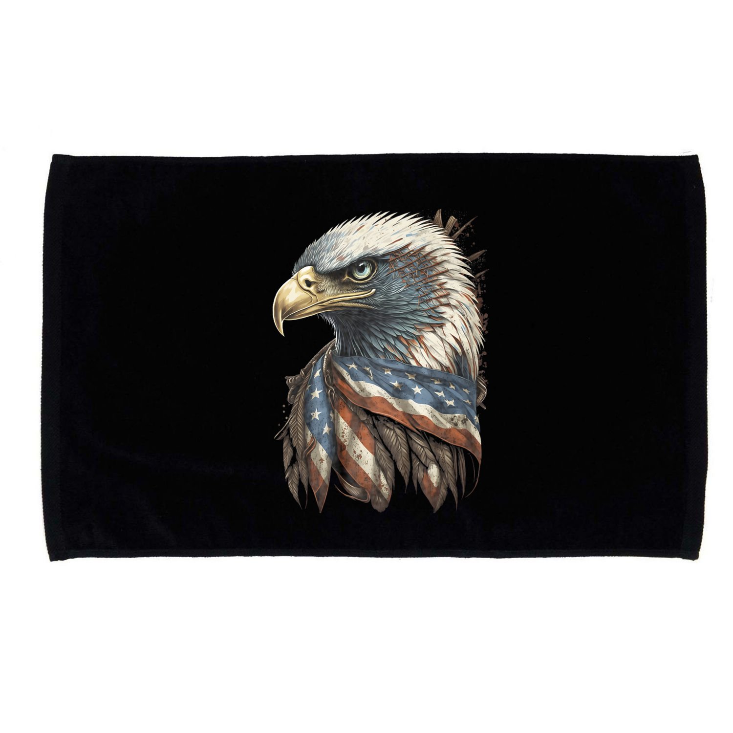 Patriotic Bald Eagle 4th Of July Usa American Flag Microfiber Hand Towel