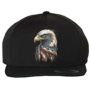 Patriotic Bald Eagle 4th Of July Usa American Flag Wool Snapback Cap