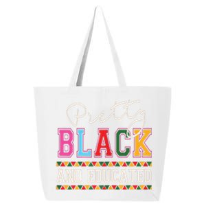 Pretty Black Educated African American History Month Women 25L Jumbo Tote