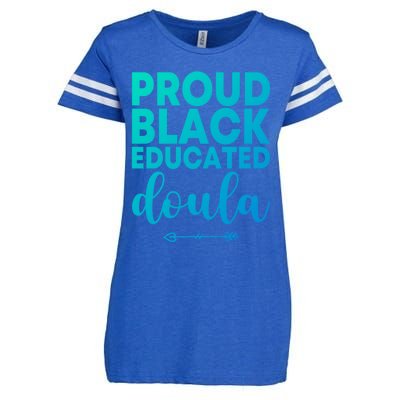 Proud Black Educated Doula Birth Doulas Newborn Labor Coach Gift Enza Ladies Jersey Football T-Shirt