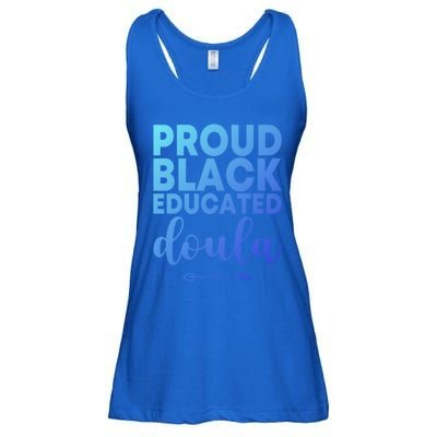 Proud Black Educated Doula Birth Doulas Newborn Labor Coach Gift Ladies Essential Flowy Tank