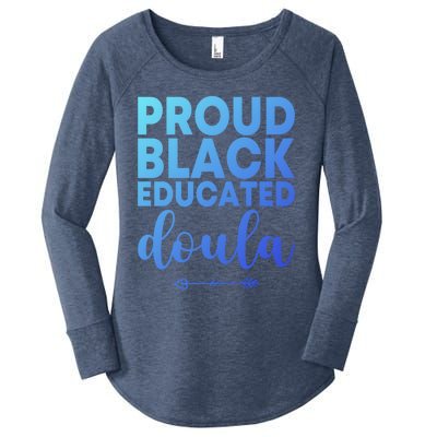 Proud Black Educated Doula Birth Doulas Newborn Labor Coach Gift Women's Perfect Tri Tunic Long Sleeve Shirt