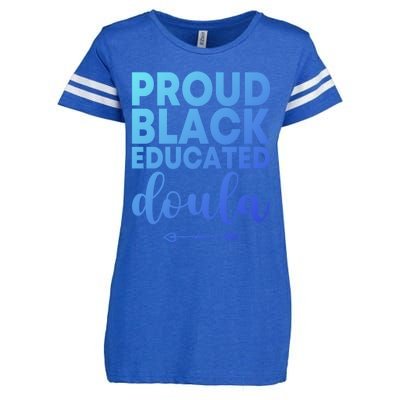 Proud Black Educated Doula Birth Doulas Newborn Labor Coach Gift Enza Ladies Jersey Football T-Shirt