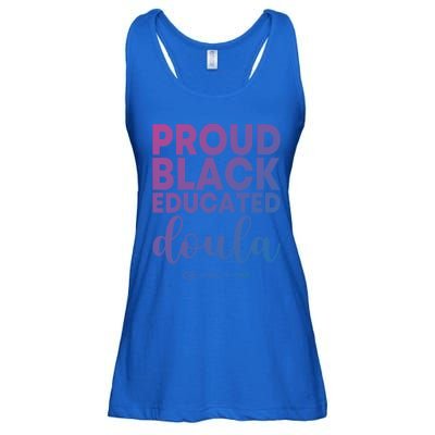 Proud Black Educated Doula Birth Doulas Newborn Labor Coach Gift Ladies Essential Flowy Tank