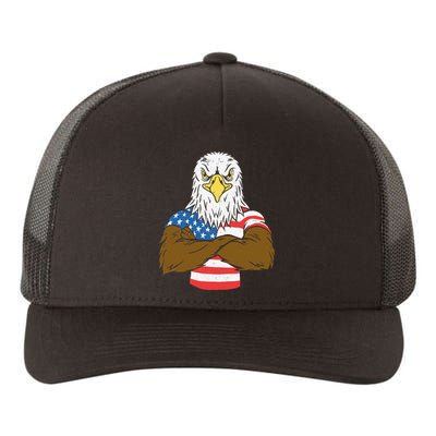 Patriotic Bald Eagle - USA American Flag 4th of July Fourth Yupoong Adult 5-Panel Trucker Hat