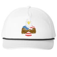 Patriotic Bald Eagle - USA American Flag 4th of July Fourth Snapback Five-Panel Rope Hat