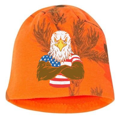 Patriotic Bald Eagle - USA American Flag 4th of July Fourth Kati - Camo Knit Beanie