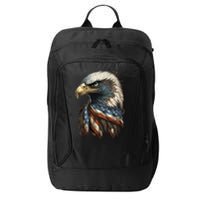 Patriotic Bald Eagle 4th Of July Men USA American Flag City Backpack