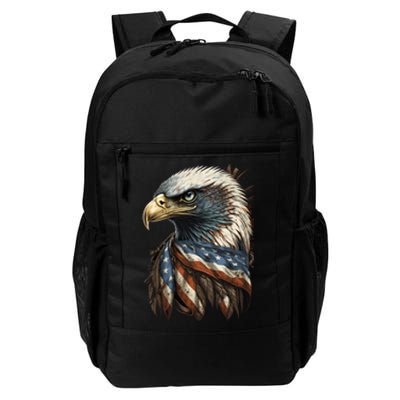 Patriotic Bald Eagle 4th Of July Men USA American Flag Daily Commute Backpack