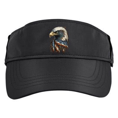 Patriotic Bald Eagle 4th Of July Men USA American Flag Adult Drive Performance Visor