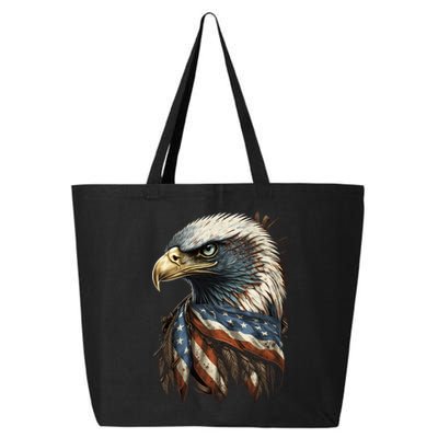 Patriotic Bald Eagle 4th Of July Men USA American Flag 25L Jumbo Tote