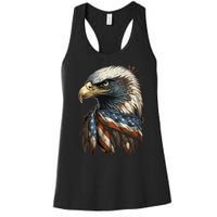 Patriotic Bald Eagle 4th Of July Men USA American Flag Women's Racerback Tank