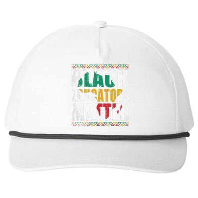 Pride Black Educators Matter Gift History Month Teacher Snapback Five-Panel Rope Hat