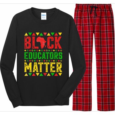 Pride Black Educators Matter Gift History Month Teacher Long Sleeve Pajama Set