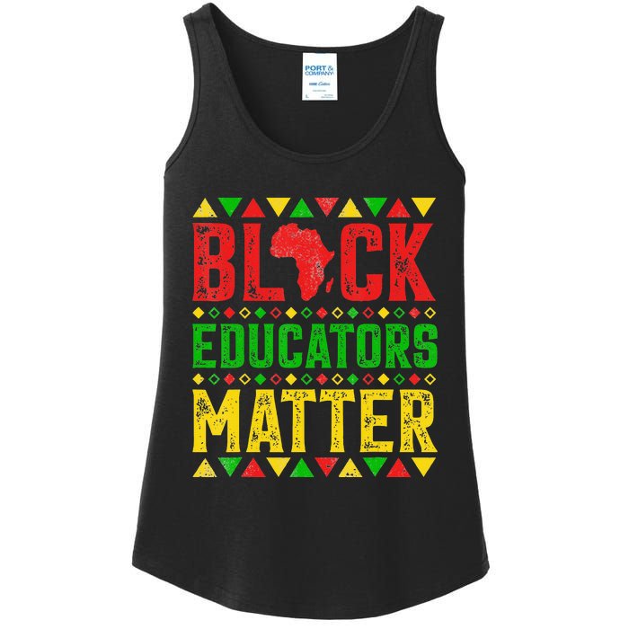 Pride Black Educators Matter Gift History Month Teacher Ladies Essential Tank