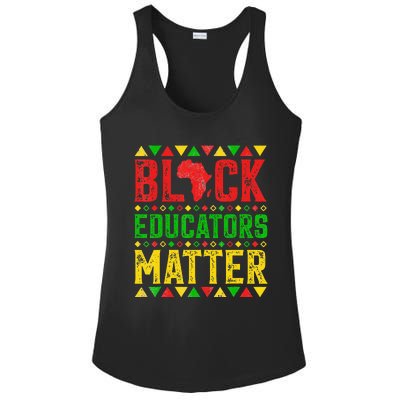 Pride Black Educators Matter Gift History Month Teacher Ladies PosiCharge Competitor Racerback Tank