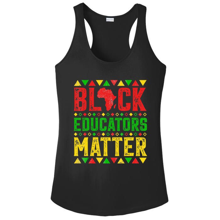 Pride Black Educators Matter Gift History Month Teacher Ladies PosiCharge Competitor Racerback Tank