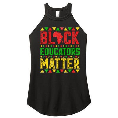 Pride Black Educators Matter Gift History Month Teacher Women's Perfect Tri Rocker Tank