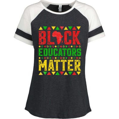 Pride Black Educators Matter Gift History Month Teacher Enza Ladies Jersey Colorblock Tee