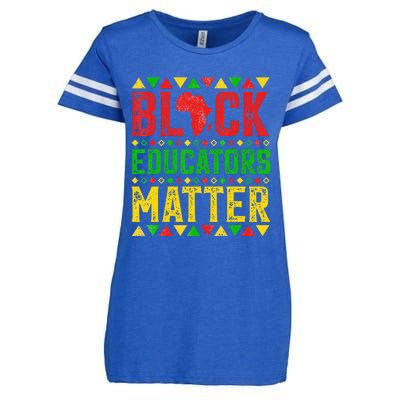 Pride Black Educators Matter Gift History Month Teacher Enza Ladies Jersey Football T-Shirt