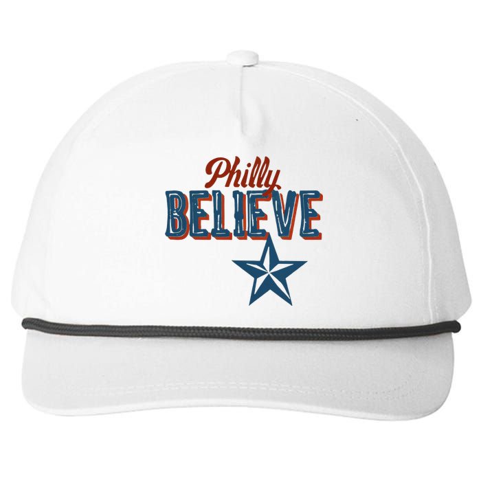 Philly Believe Expression Vintage Style Snapback Five-Panel Rope Hat