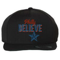 Philly Believe Expression Vintage Style Wool Snapback Cap